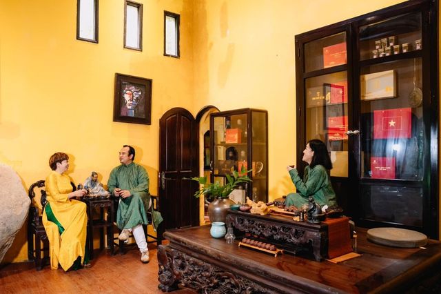 Không gian trà đạo trong nhà rường Huế 200 năm tuổi – trải nghiệm chỉ có tại Bảo tàng Đồng Đình